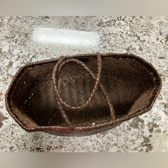 Dragon Diffusion Triple Jump small dark brown - leather woven basket tote - Picture 9 of 14